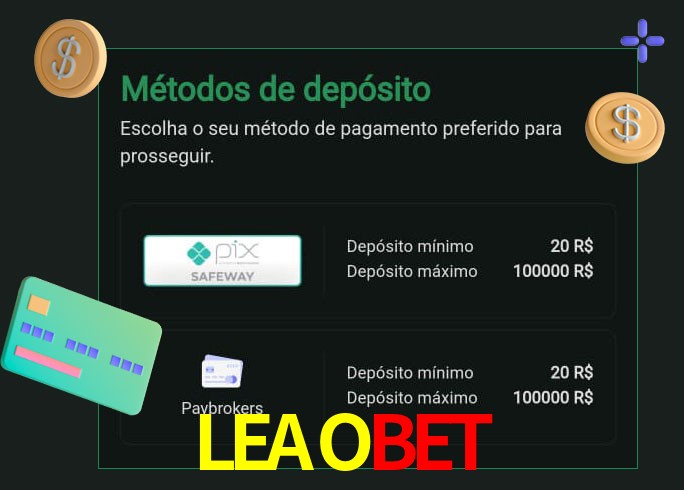 O cassino LEAOBET oferece uma grande variedade de métodos de pagamento